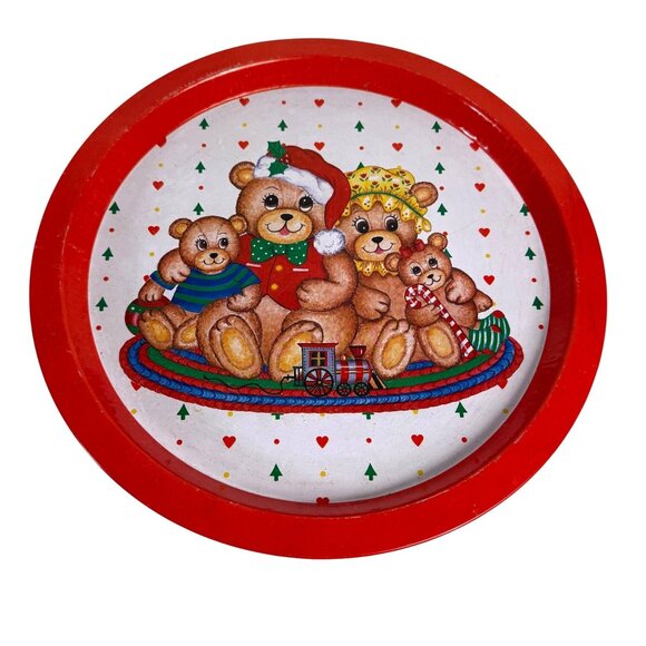 Retro Christmas Metal Cookie Trays Holiday Kitchen Decor Cookie Exchange Swap - Picture 7 of 16
